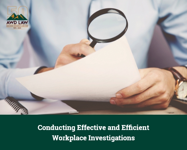 Conducting Effective and Efficient Workplace Investigations